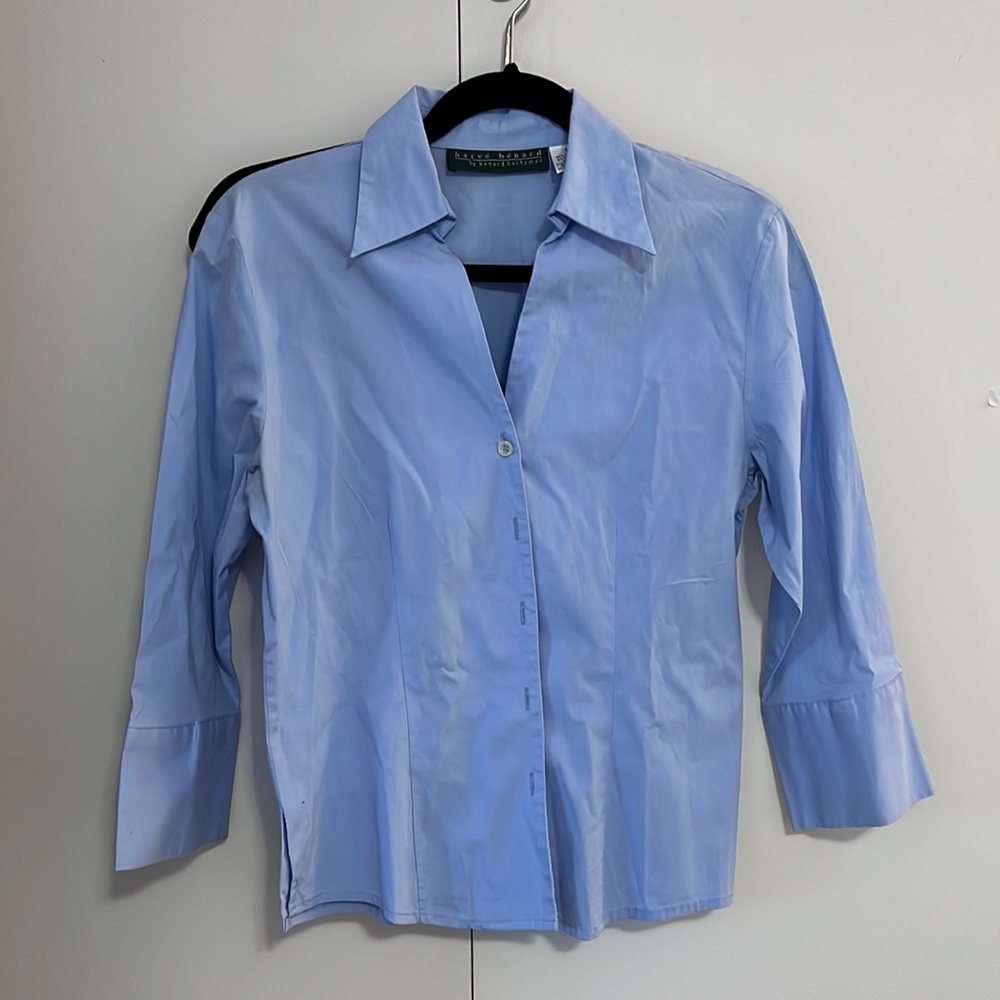 Harvé Benard Blue Button Down Shirt